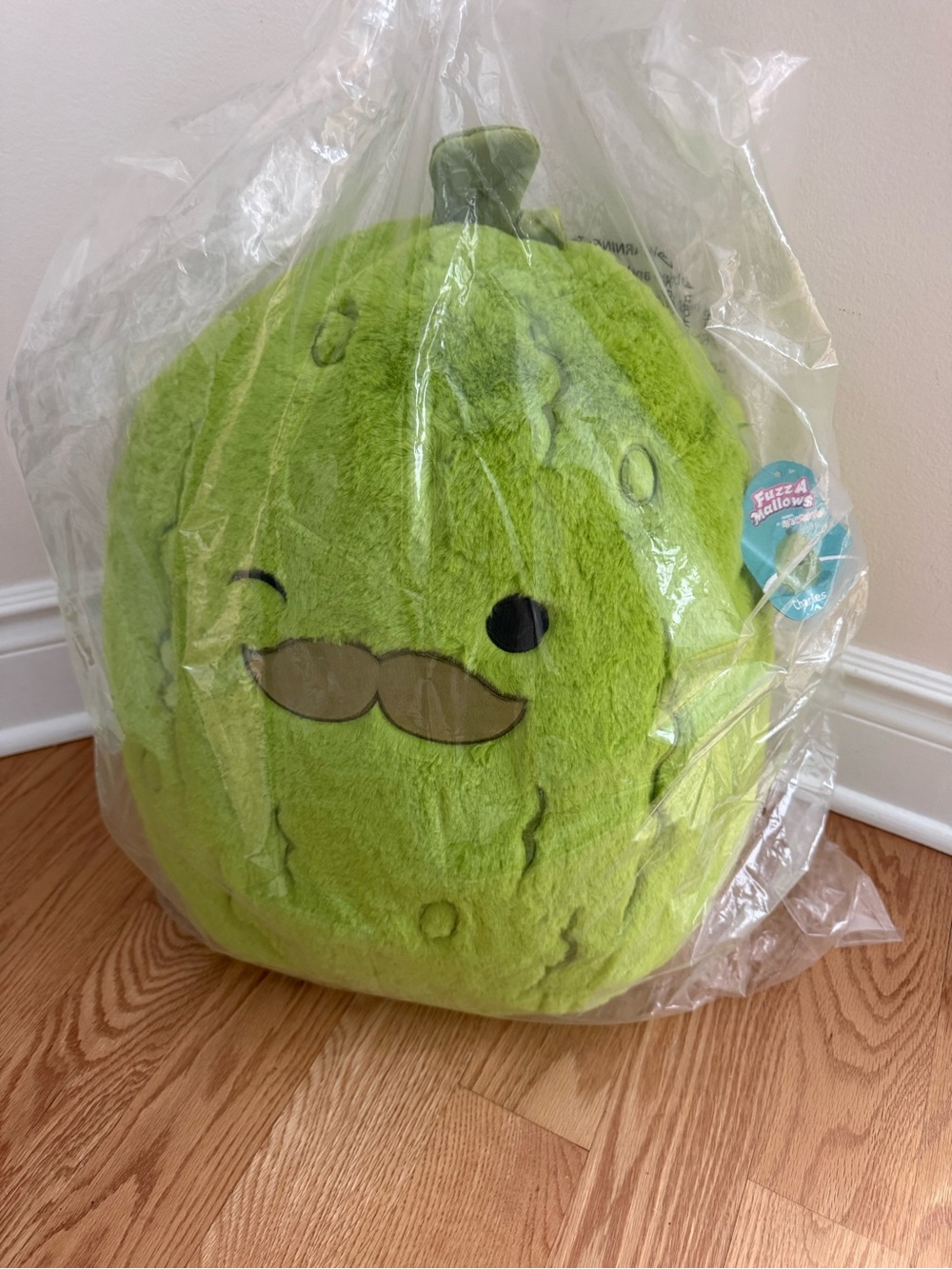 🆕 Squishmallows FuzzAMallow Official 16" Charles the Green Pickle